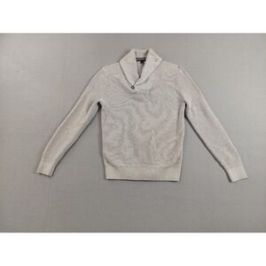 Banana Republic Men Sweaters S Light Gray Shawl Collar Button Pullover Outdoor